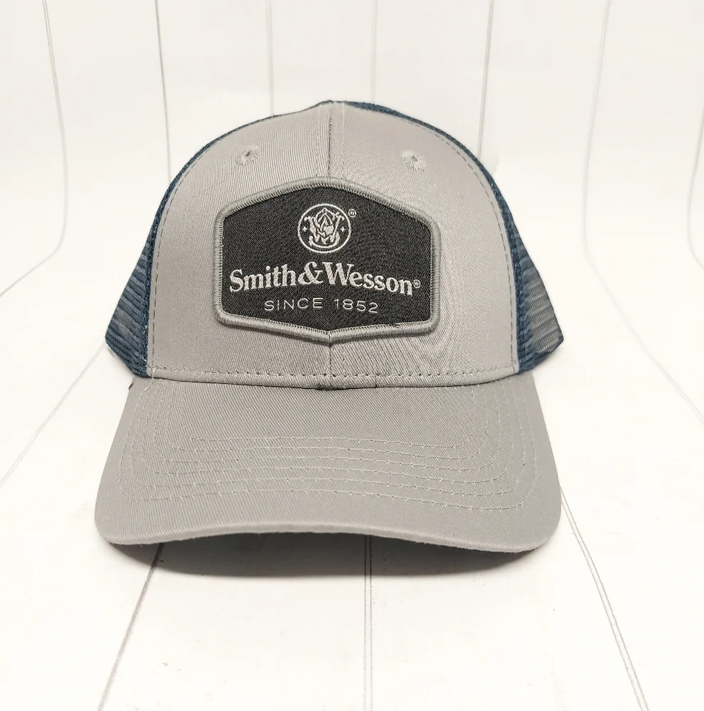 OEM Smith & Wesson M&P Mens Hat Classic Grey Embroidered Logo Baseball Cap OSFA - Picture 1 of 6